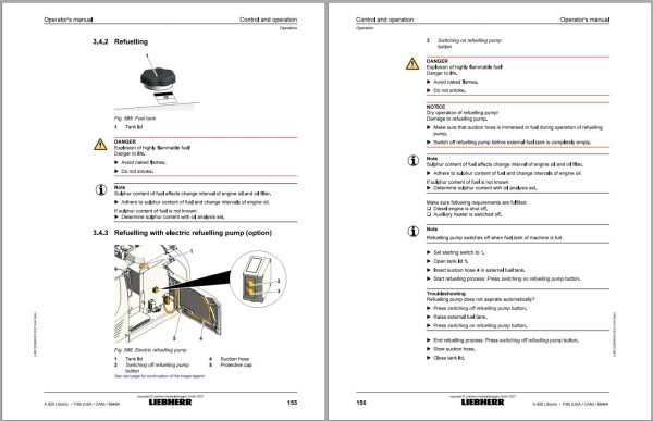 Liebherr Wheeled Excavator A920 Litronic Operator Manual 12238465 2021