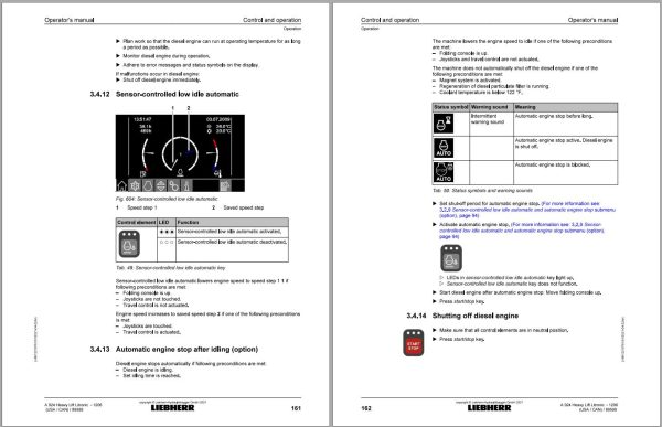 Liebherr Wheeled Excavator A924 Heavy Lift Litronic Operator Manual 12219761 2021