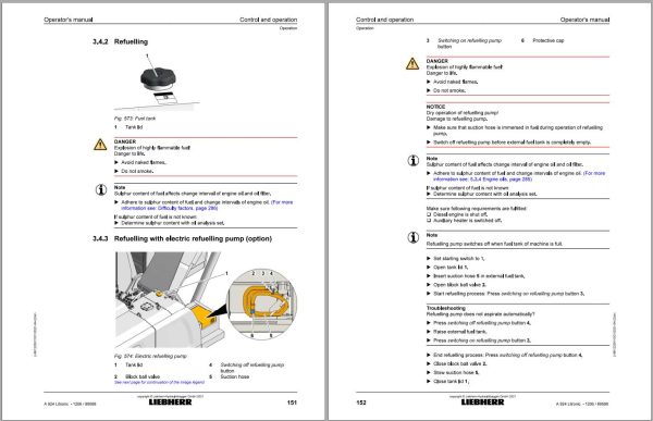 Liebherr Wheeled Excavator A924 Litronic Operator Manual 12209115 2021