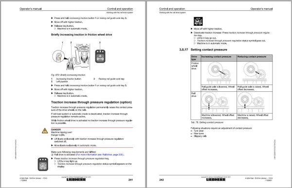 Liebherr Wheeled Excavator A924 Rail SV014 Litronic Operator Manual 12269247 2021