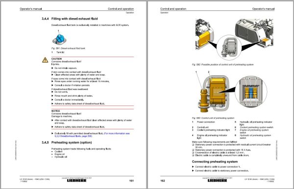 Liebherr Wheeled Excavator LH150EC Litronic Gantry Operator Manual 12268218 2021