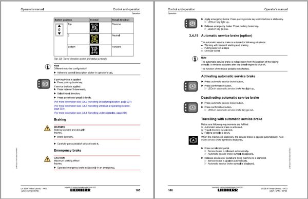 Liebherr Wheeled Excavator LH30M Litronic Operator Manual 12213915 2021