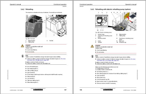 Liebherr Wheeled Excavator LH60C Litronic Operator Manual 12215949 2021