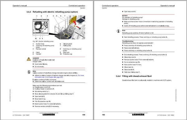 Liebherr Wheeled Excavator LH60M Timber Litronic Operator Manual 12214854 2021