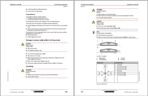 Liebherr Wheeled Excavator LH80M Litronic High Rise Operator Manual 12222745 2021