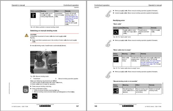 Liebherr Wheeled Excavator LH80M Litronic Operator Manual 12217394 2021