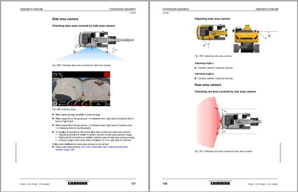 Liebherr Wheeled Excavator R926 R928 Operator Manual 12255732 2021