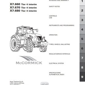 McCORMICK Tractor X7.6 Series Operation Manual 6519732M2