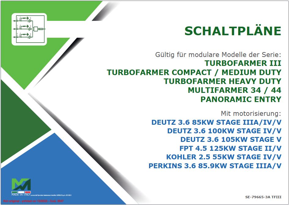 Merlo Multifarmer MF40.7 MF40.9 MF44.7 MF44.9CS Service Manuals Schematics 2024