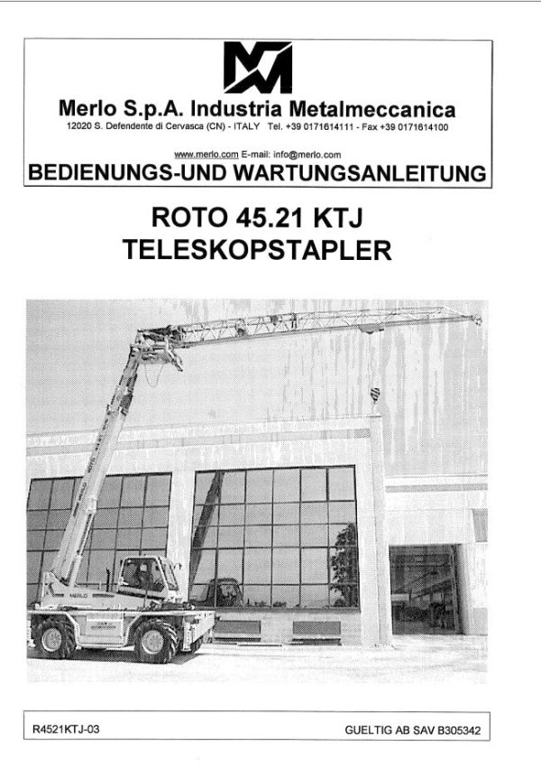 Merlo Roto KSC R45.19 R45.21 R50.16 Service Manuals Schematics 2024