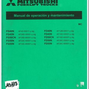 Mitsubishi FG40N to FD55N Operation And Maintenance Manual 99730 79H00 ES