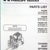 Mitsubishi Forklift FG20K to FG25K HO Parts Manual 98726 02320