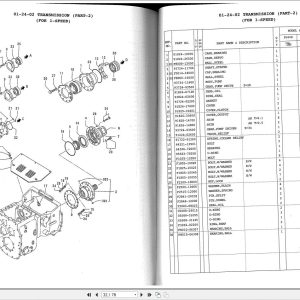 Mitsubishi Forklift FG40K FG40KL FG45K FG50K Parts Manual 98736 74000 1