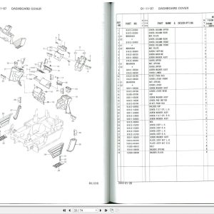 Mitsubishi Forklift FG40N to FG55N Parts Manual 98736 07100 1