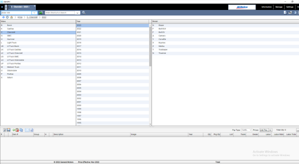 VMW General Motors GMNA EPC 03.2024 Spare Parts Catalogue VMWARE 291f7c54b8d6166d6