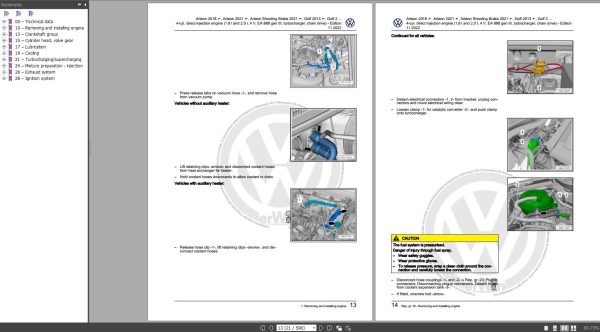 Volkswagen Arteon 2021 Wiring Diagrams Maintenance and Repair Manuals 2