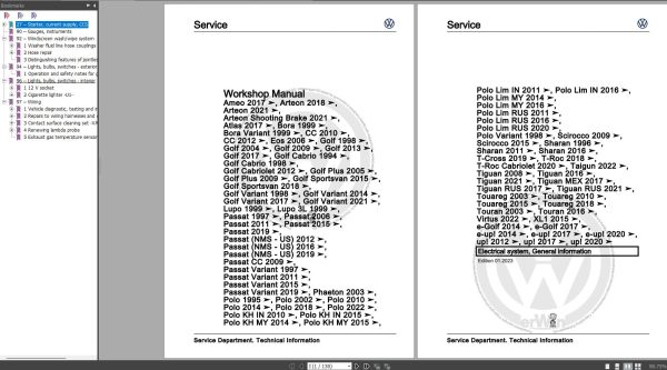 Volkswagen EOS 2006 Wiring Diagrams Repair and Maintenance Manuals 1