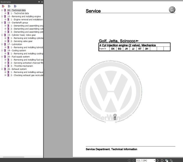 Volkswagen Golf I Wiring Diagrams and Repair Manuals 1