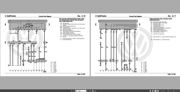 Volkswagen Golf III Vento Wiring Diagrams Maintenance and Repair Manuals 2