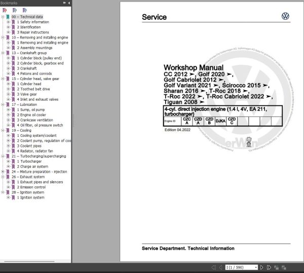Volkswagen Golf VI Cabriolet Wiring Diagrams Maintenance and Repair Manuals 1