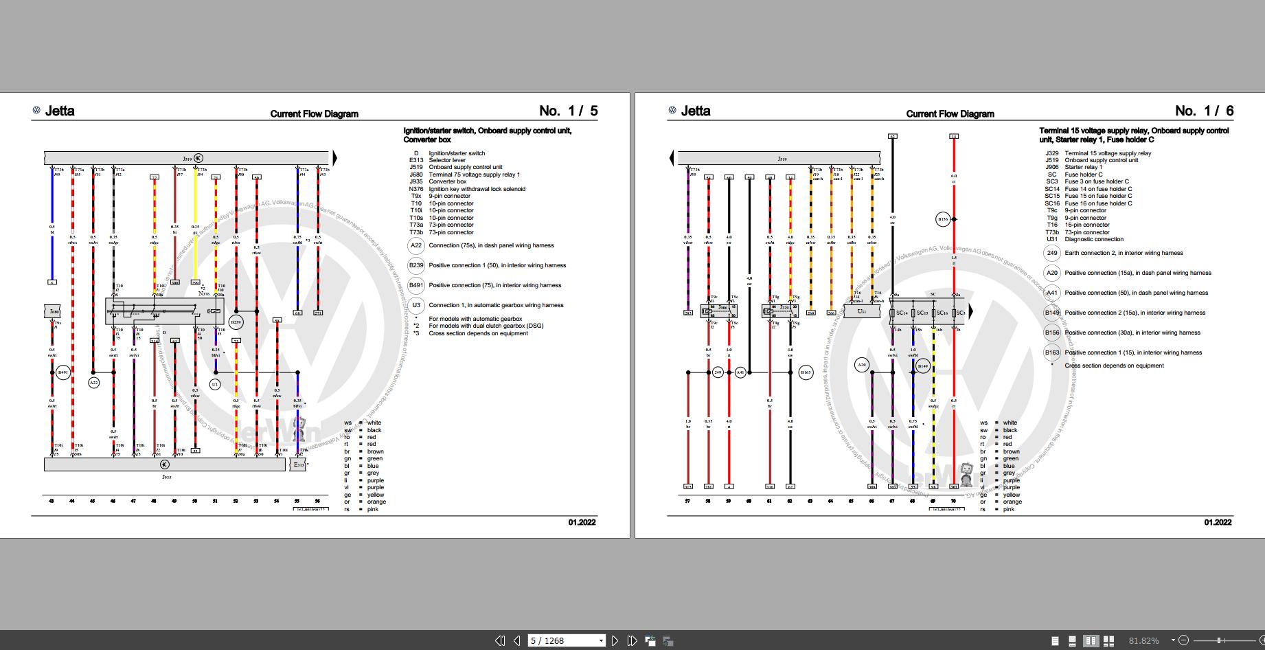 Volkswagen Jetta 1988 Wiring Diagrams Maintenance and Repair Manuals 1