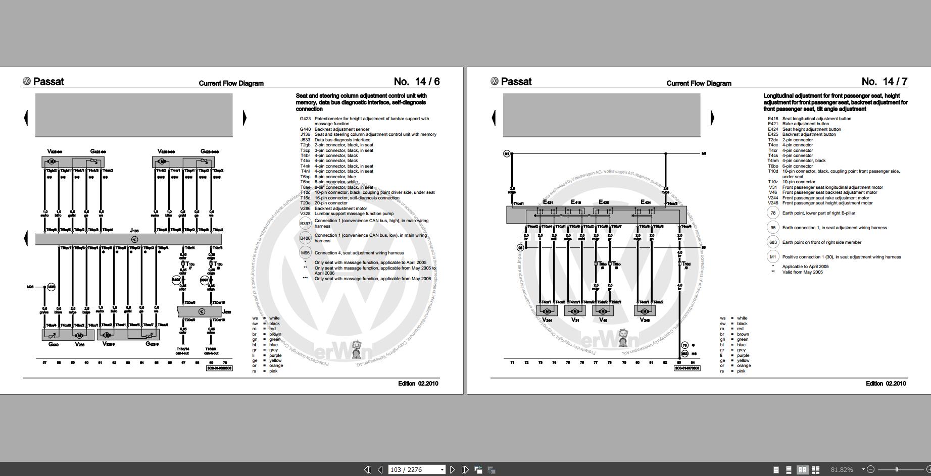 2008 VW PASSAT 1 9 TDIOWNERS MANUAL visual data 4
