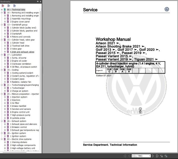 Volkswagen Passat 2019 Wiring Diagrams Repair and Maintenances Manuals 1 1