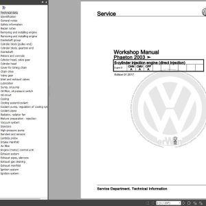 Volkswagen Phaeton 2001 2008 Wiring Diagrams Repair and Maintenace Manuals 1