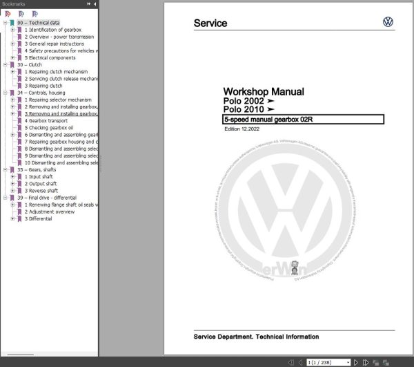 Volkswagen Polo 2002 2005 Wiring Diagrams Repair and Maintenance Manuals 1