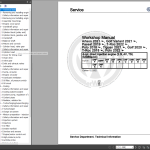 Volkswagen Polo 2022 Wiring Diagrams Repair and Maintenance Manuals