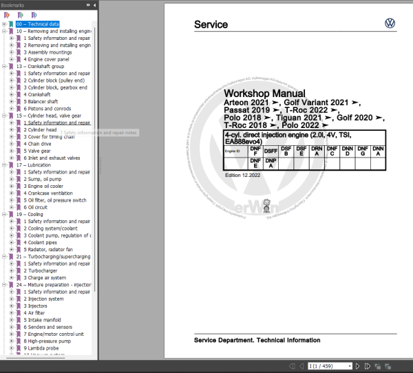 Volkswagen Polo 2022 Wiring Diagrams Repair and Maintenance Manuals