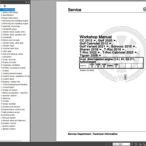 Volkswagen Scirocco 2008 2015 Wiring Diagrams Repair and Maintenance Manuals 1