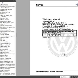 Volkswagen Tiguan 2008 2021 Wiring Diagrams and Workshop Manuals 1
