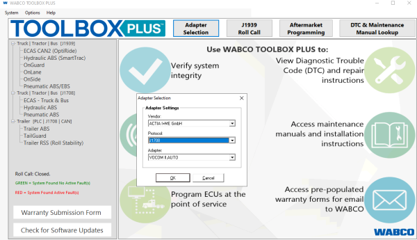 WABCO TOOLBOX PLUS 14.0.2 ECAS CAN2 v3.00 Remote Installation 1