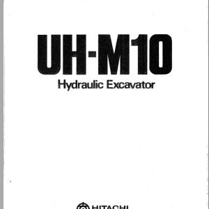 003 Hitachi Hydraulic Excavator UH M10 Parts List EP800 1 EN JP