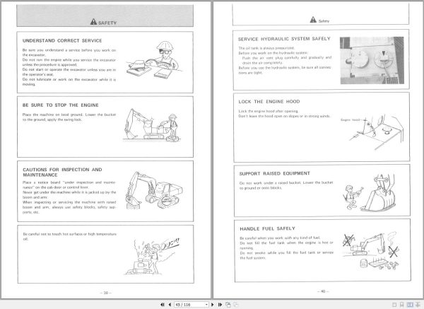047 Hitachi Hydraulic Excavator UH053M Operation Manual EM157 3 1 1