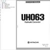 058 Hitachi Hydraulic Excavator UH063 Operation Manual EM730 4 1