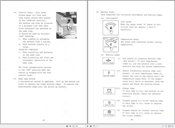 058 Hitachi Hydraulic Excavator UH063 Operation Manual EM730 4 1 1