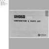 061 Hitachi Hydraulic Excavator UH06D Parts Catalog EN JP