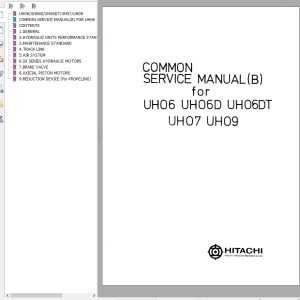 062 Hitachi Hydraulic Excavator UH06D Service Manual KM 000 BE