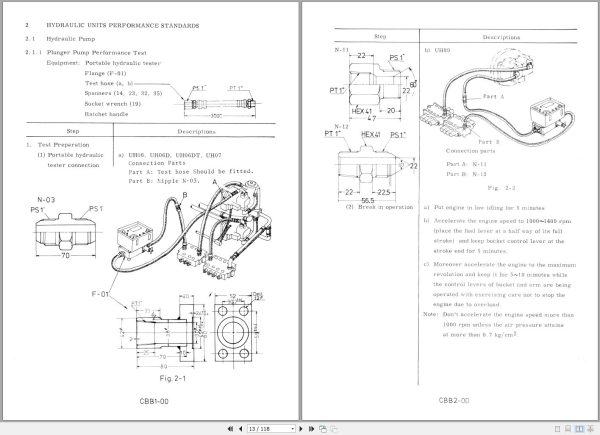 062 Hitachi Hydraulic Excavator UH06D Service Manual KM 000 BE 1