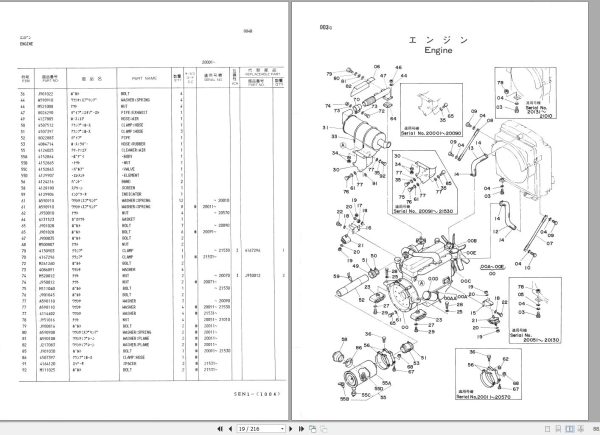 091 Hitachi Hydraulic Excavator UH083 Operation Manual Parts Catalog EN JP 1