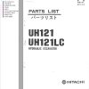 117 Hitachi Hydraulic Excavator UH121 Parts List EP171 2 2 EN JP