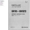 125 Hitachi Hydraulic Excavator UH123 Parts Catalog EN JP