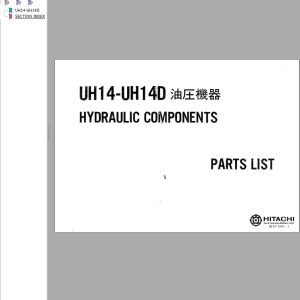 141 Hitachi Hydraulic Excavator UH14D Parts Catalog EN JP