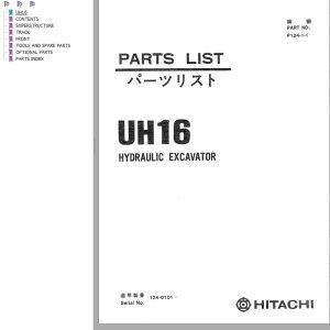 144 Hitachi Hydraulic Excavator UH16 Parts Catalog EN JP