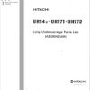 150 Hitachi Hydraulic Excavator UH172 Parts Catalog EN JP