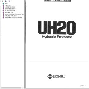 155 Hitachi Hydraulic Excavator UH20 Operation Manual EM770 1
