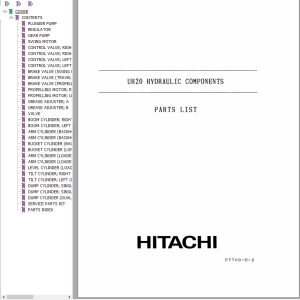 156 Hitachi Hydraulic Excavator UH20 Parts Catalog EN JP