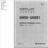 171 Hitachi Hydraulic Excavator UH801 Parts List EN JP